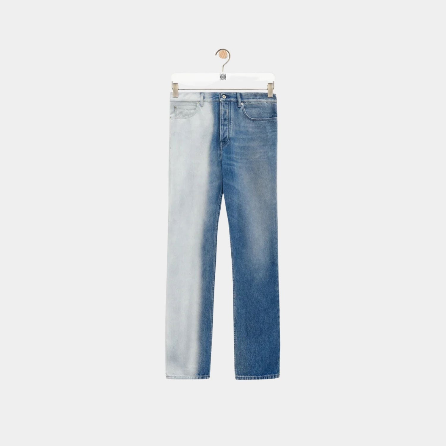 Straight Leg Jeans in Washed Denim