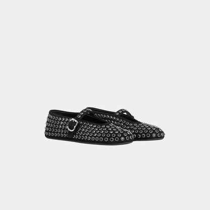 Strass Suede Ballet Flats