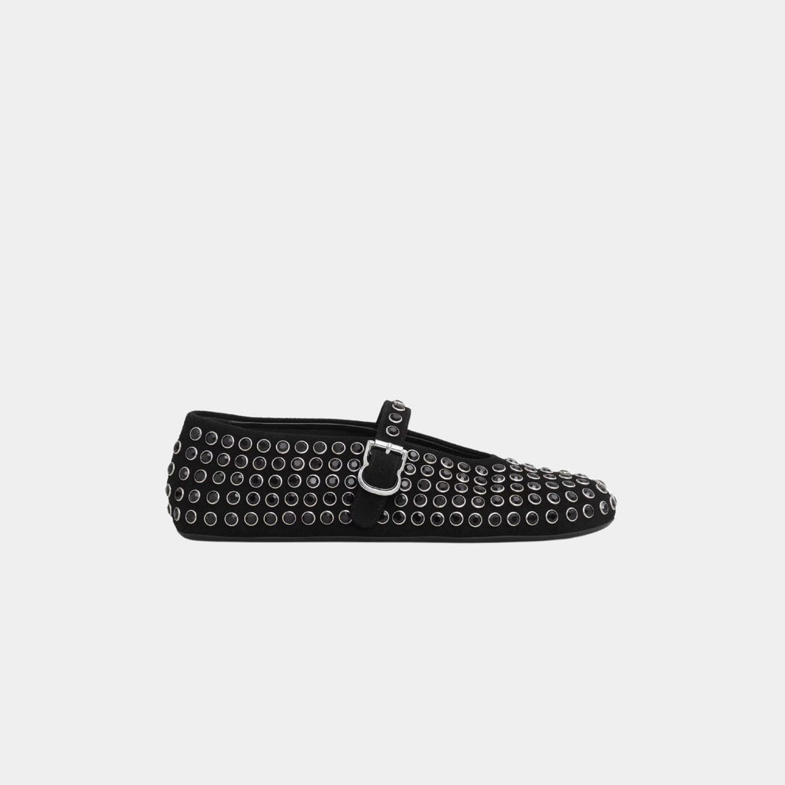 Strass Suede Ballet Flats