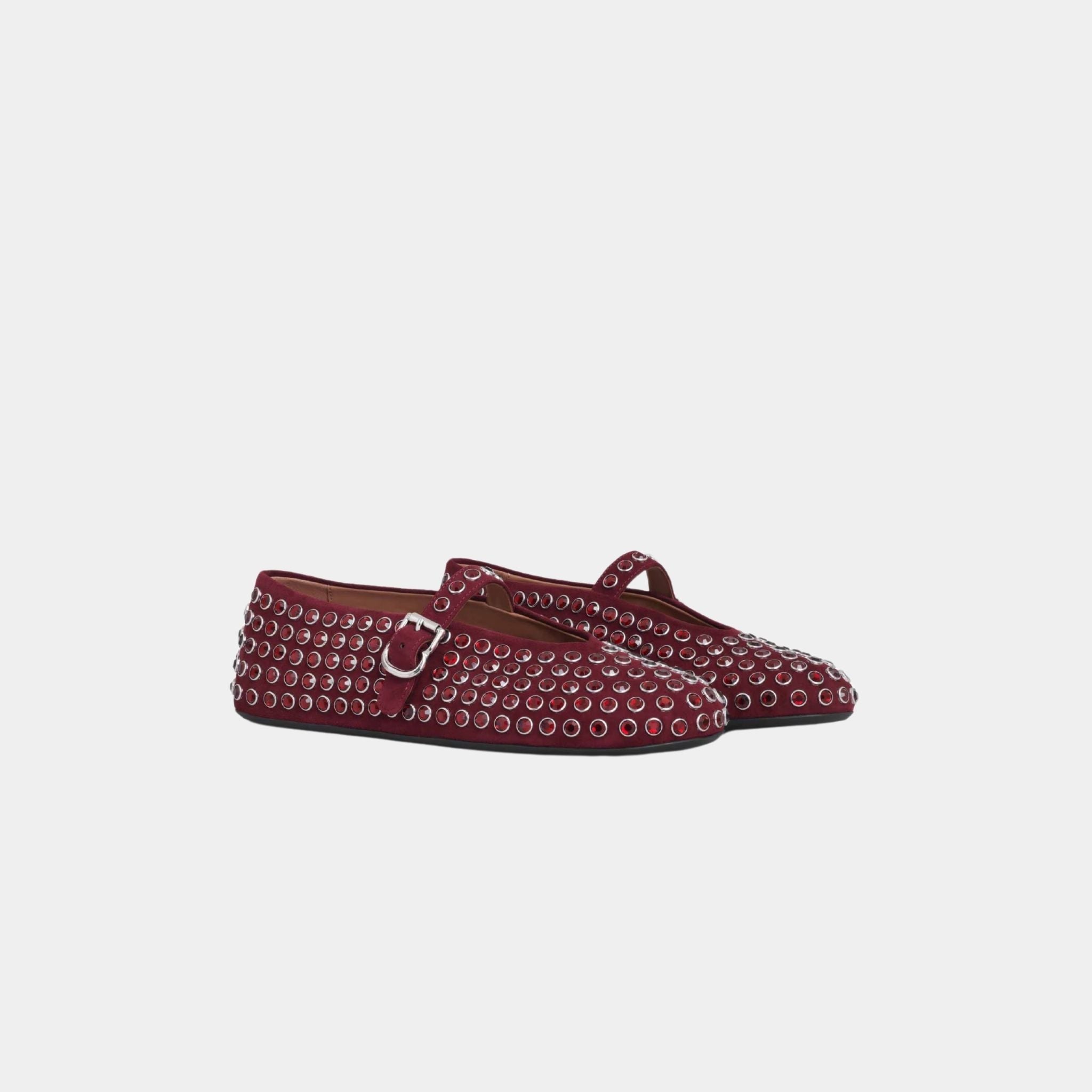 Strass Suede Ballet Flats