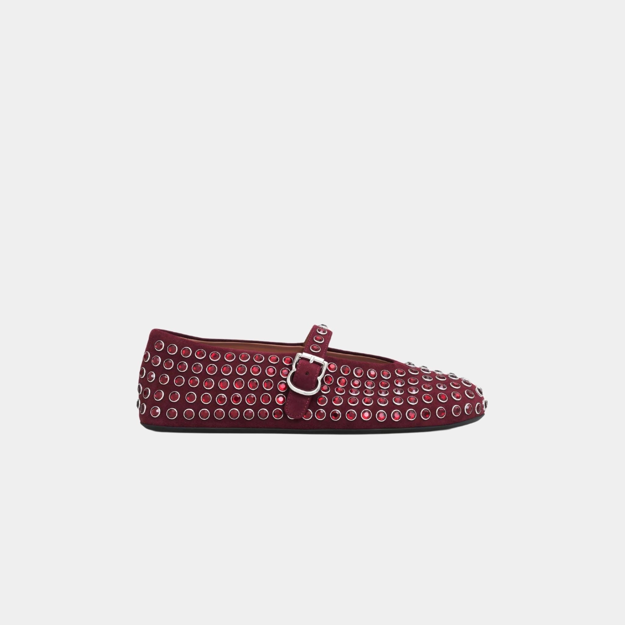 Strass Suede Ballet Flats