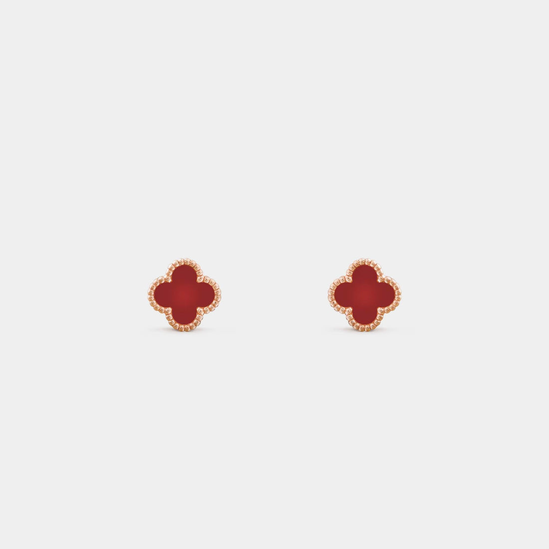 Sweet Alhambra Earstuds Rose Gold Carnelian