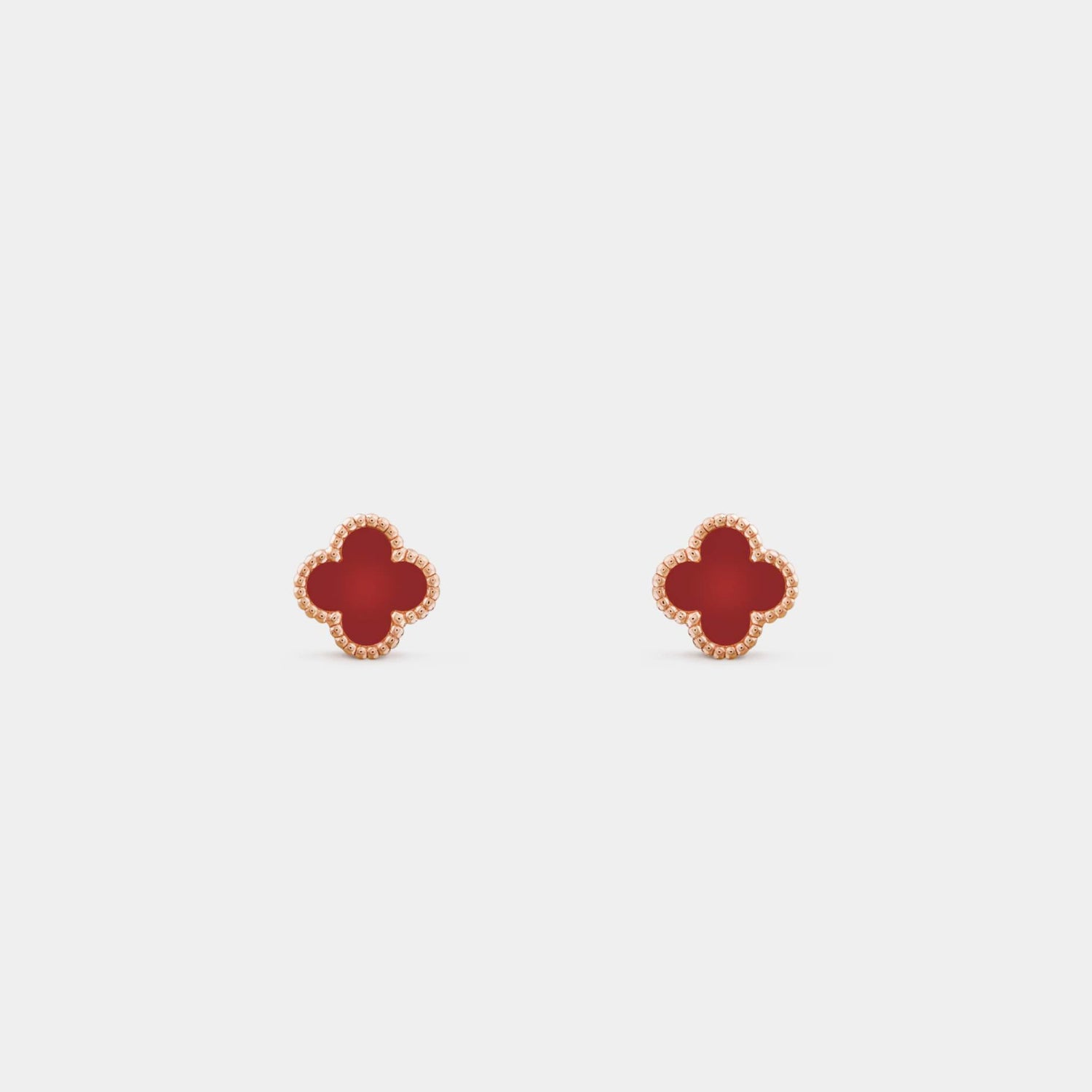 Sweet Alhambra Earstuds Rose Gold Carnelian