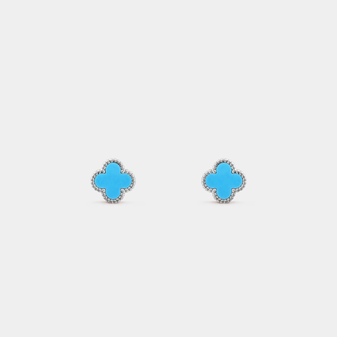 Sweet Alhambra Earstuds White Gold Turquoise