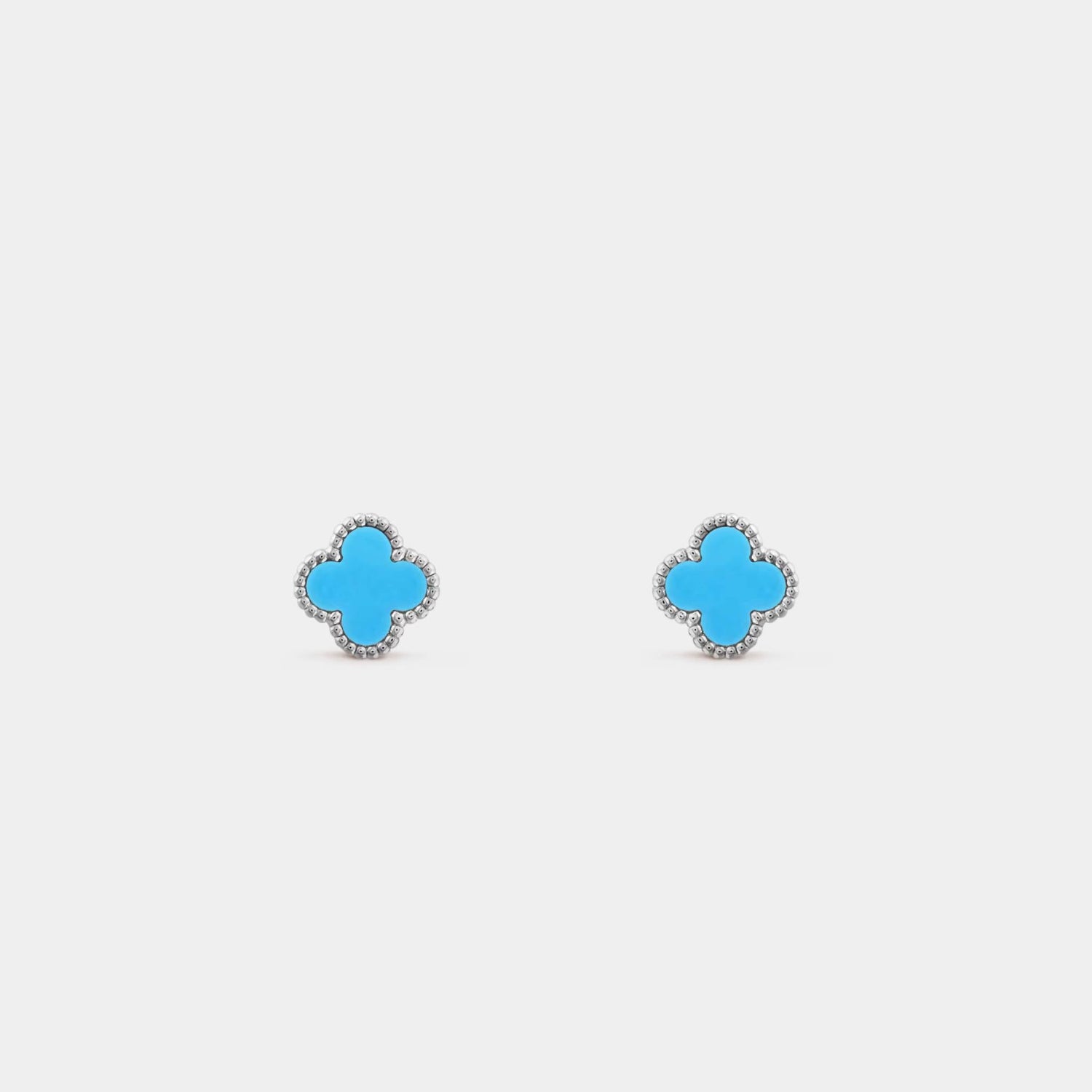 Sweet Alhambra Earstuds White Gold Turquoise