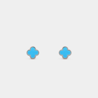 Sweet Alhambra Earstuds White Gold Turquoise
