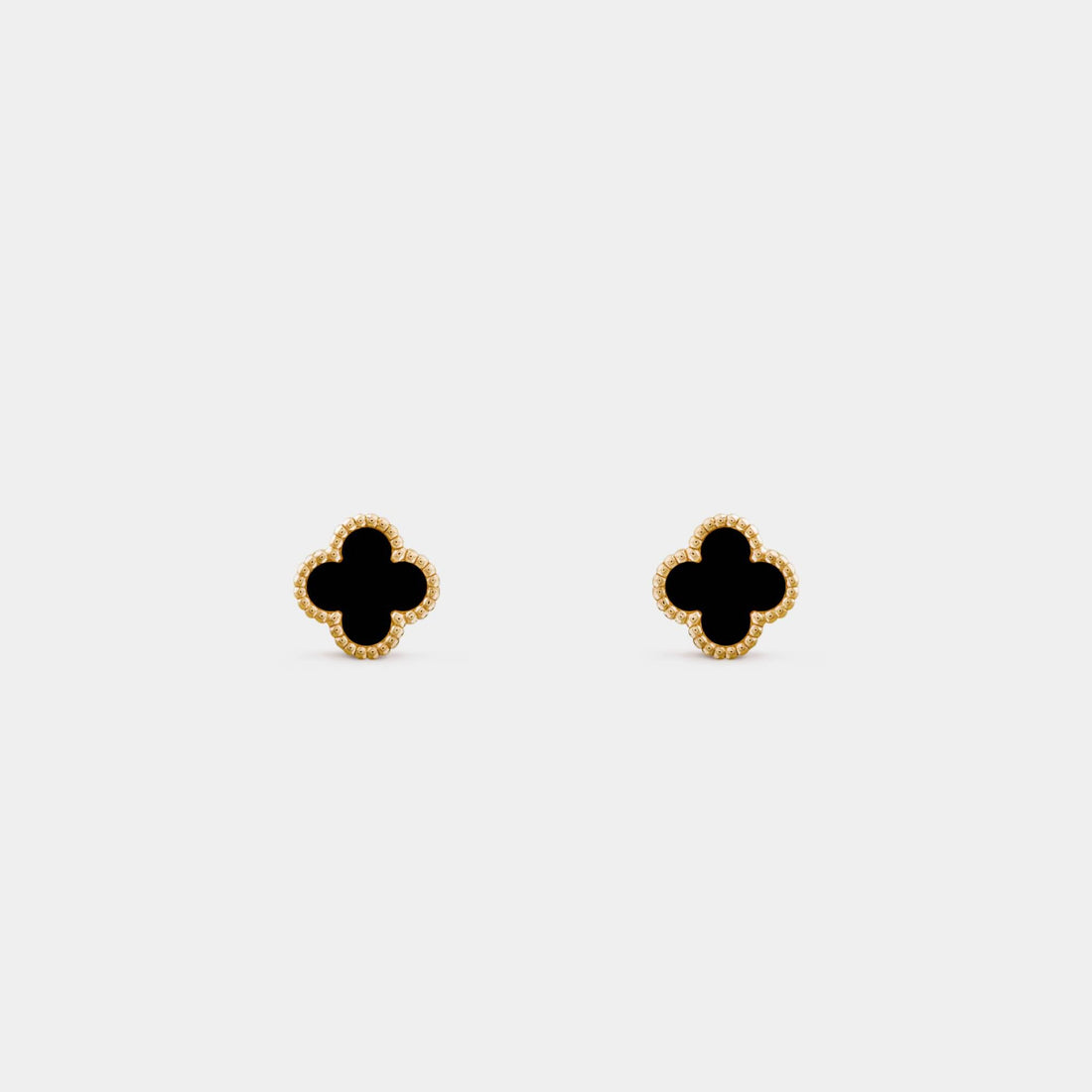 Sweet Alhambra Earstuds Yellow Gold Onyx