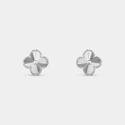 Vintage Alhambra Earrings White Gold