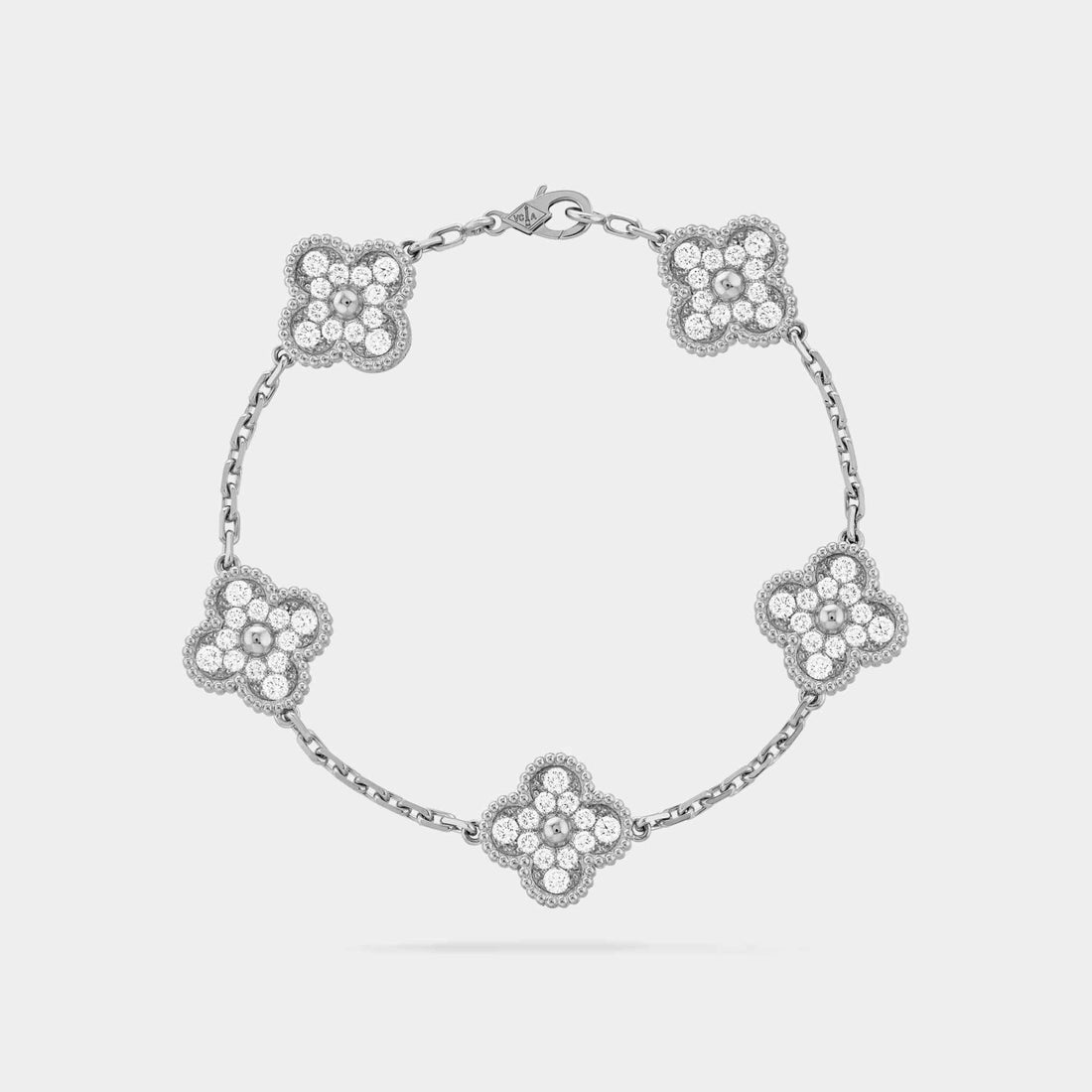 Alhambra White Gold Motifs Bracelet Diamond