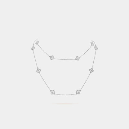 Alhambra White Gold Motifs Necklace Diamond