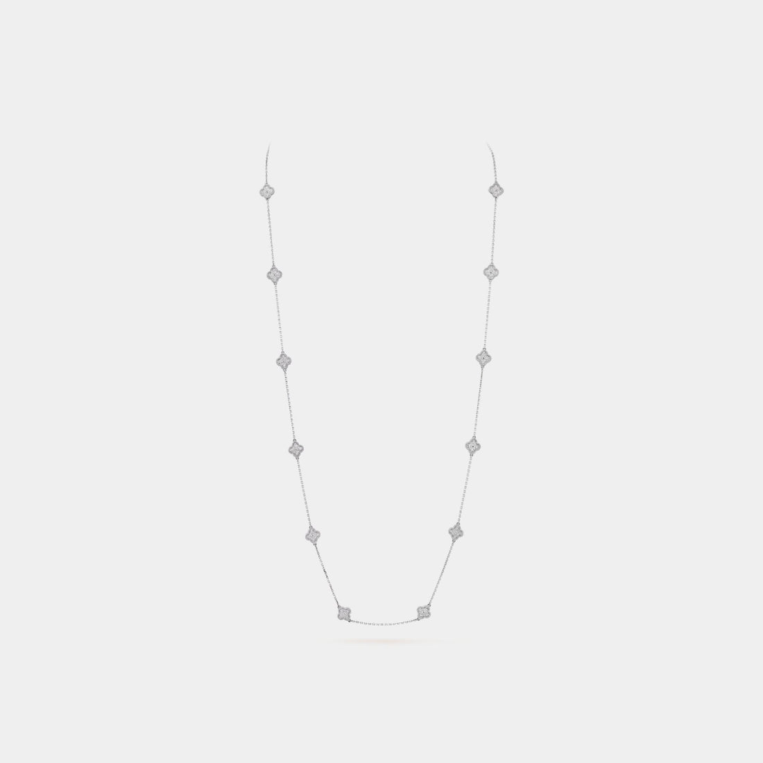 Alhambra White Gold Motifs Necklace Diamond