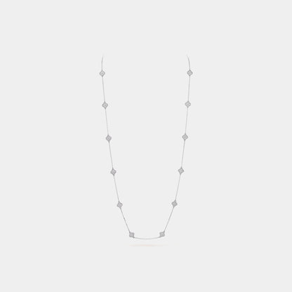 Alhambra White Gold Motifs Necklace Diamond