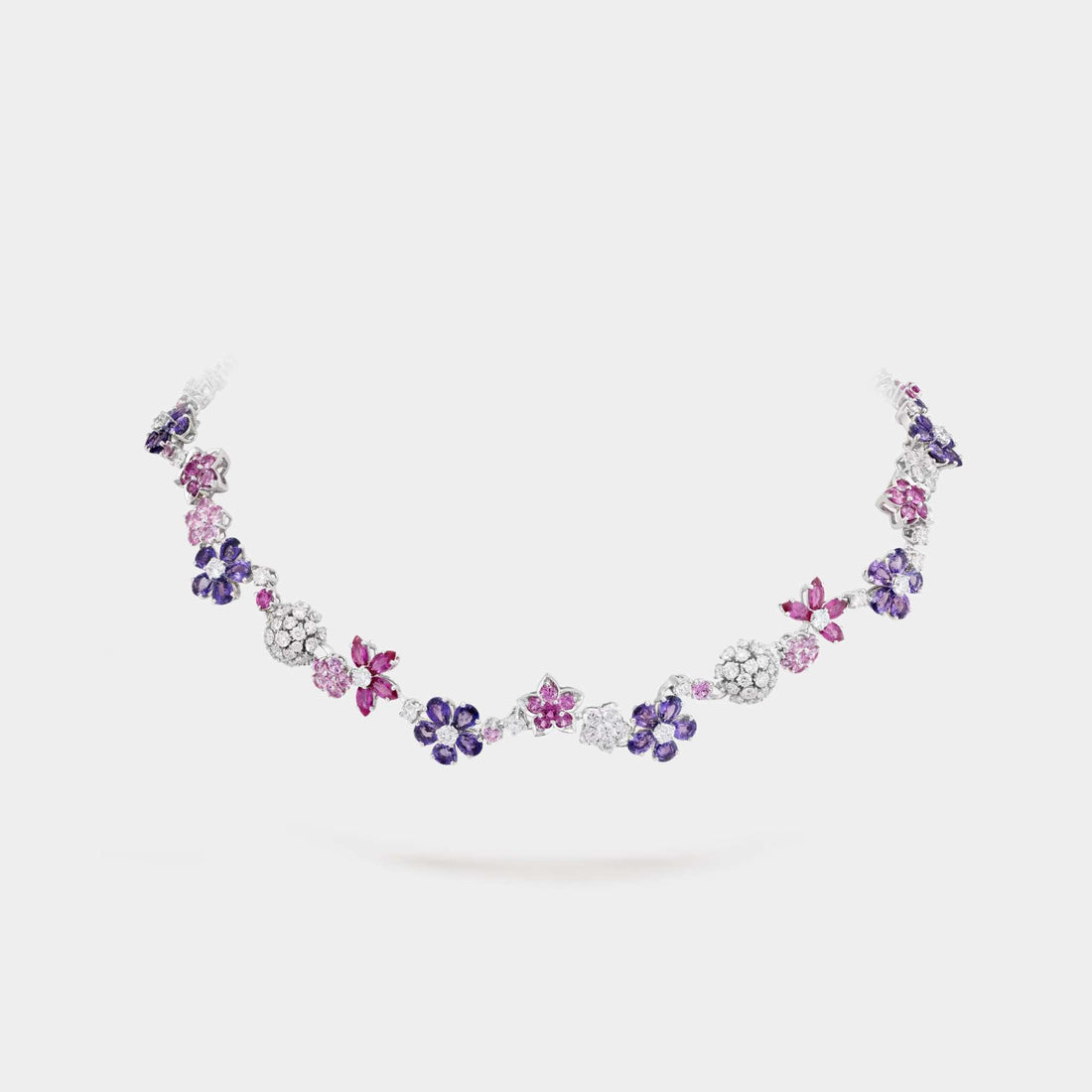 Folie des Prés Necklace in White Gold &amp; Purple Sapphire