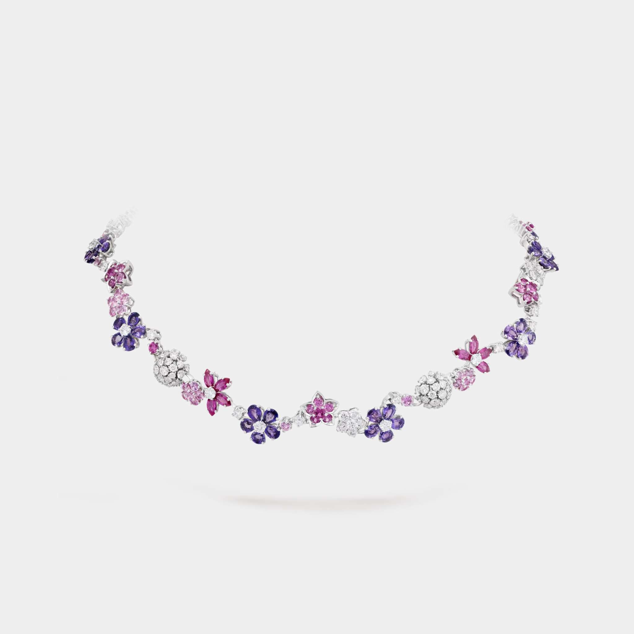 Folie des Prés Necklace in White Gold &amp; Purple Sapphire