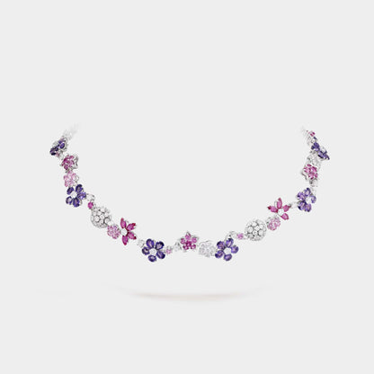 Folie des Prés Necklace in White Gold &amp; Purple Sapphire