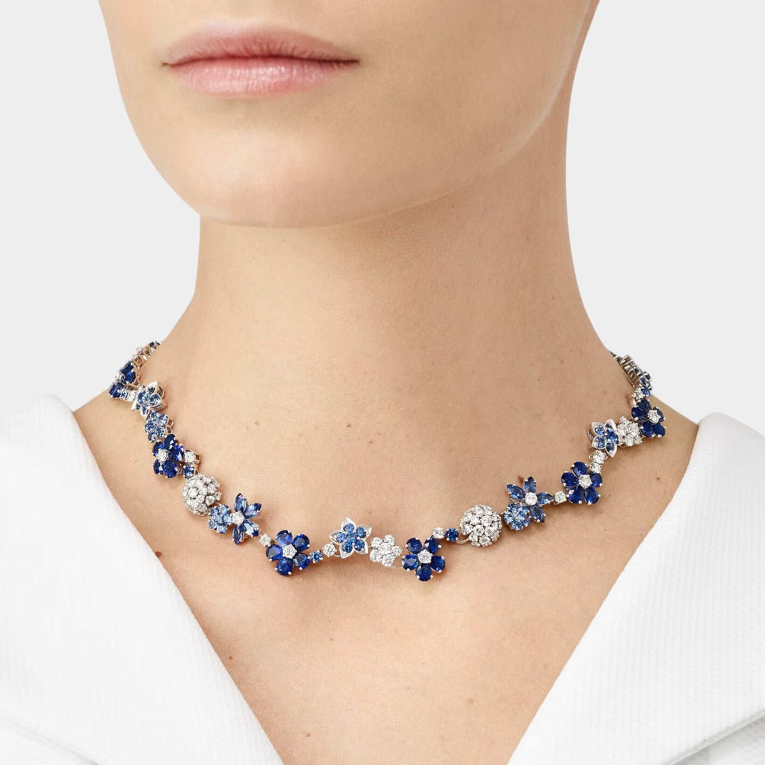 Folie des Prés Necklace in White Gold &amp; Diamonds
