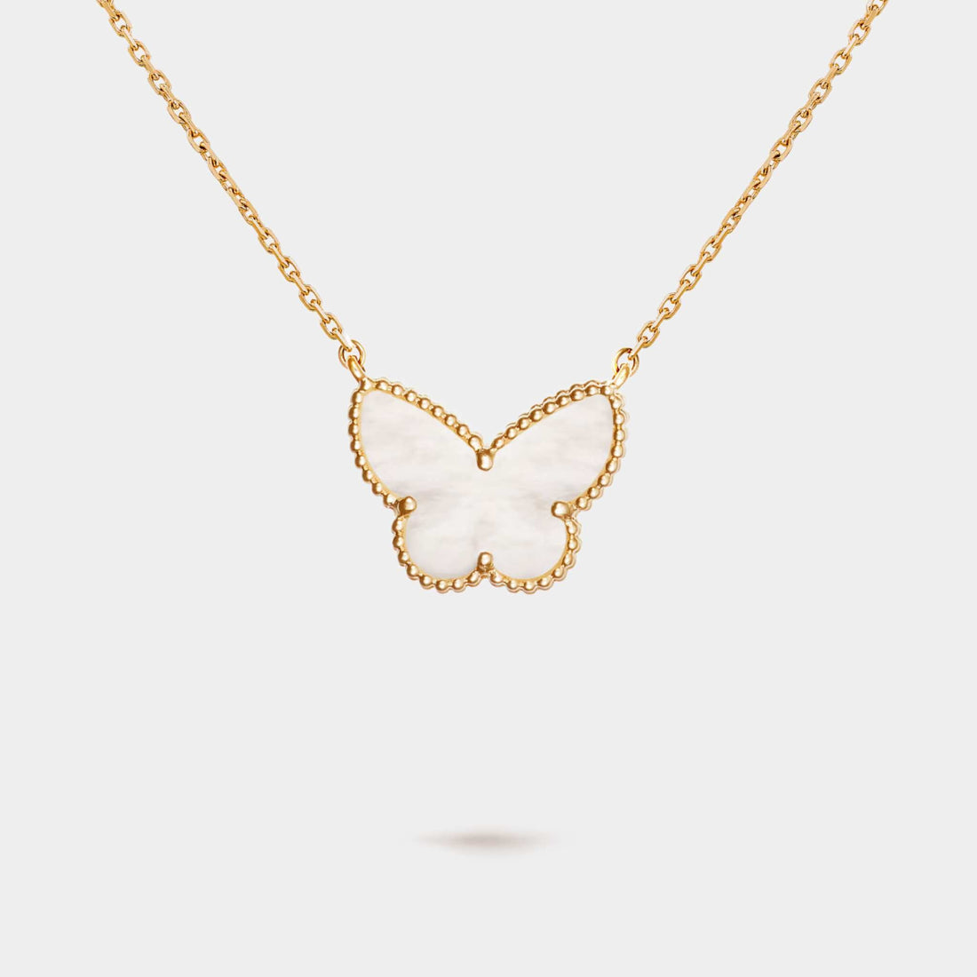 Lucky Alhambra Butterfly Pendant Yellow Gold &amp; MOP