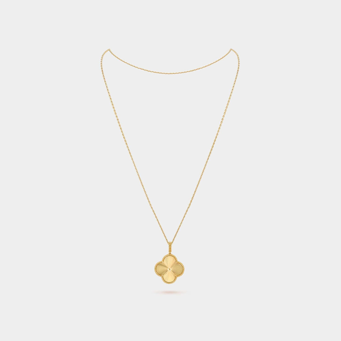 Magic Alhambra Long Necklace 1 Motif Yellow Gold