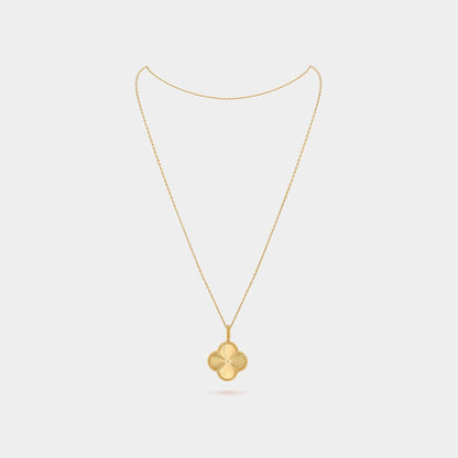Magic Alhambra Long Necklace 1 Motif Yellow Gold