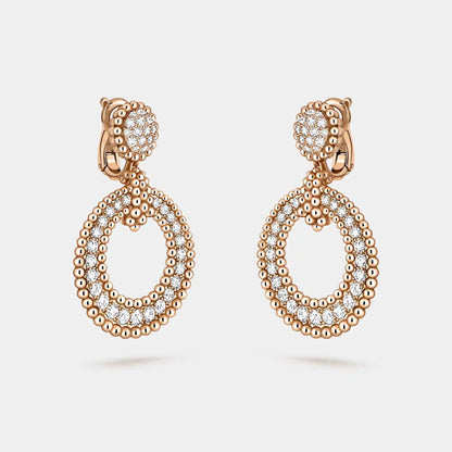 Perlée Diamonds Earrings Rose Gold Diamond