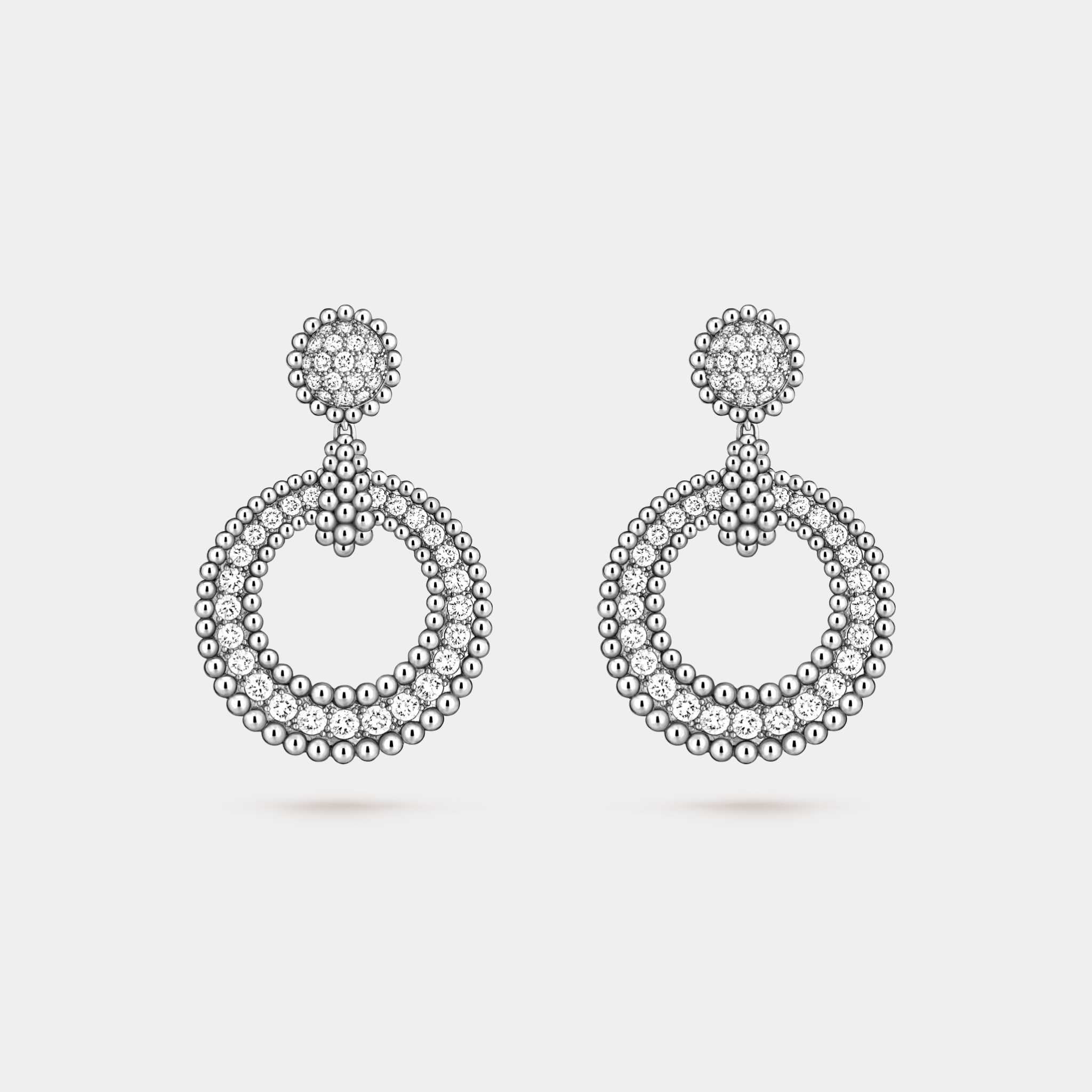 Perlée Diamonds Earrings White Gold Diamond