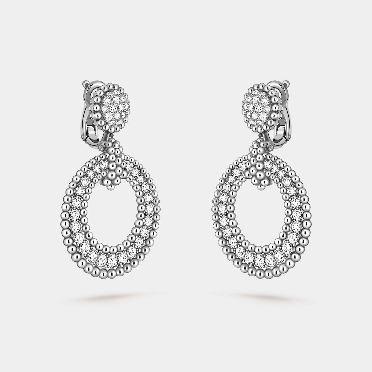 Perlée Diamonds Earrings White Gold Diamond