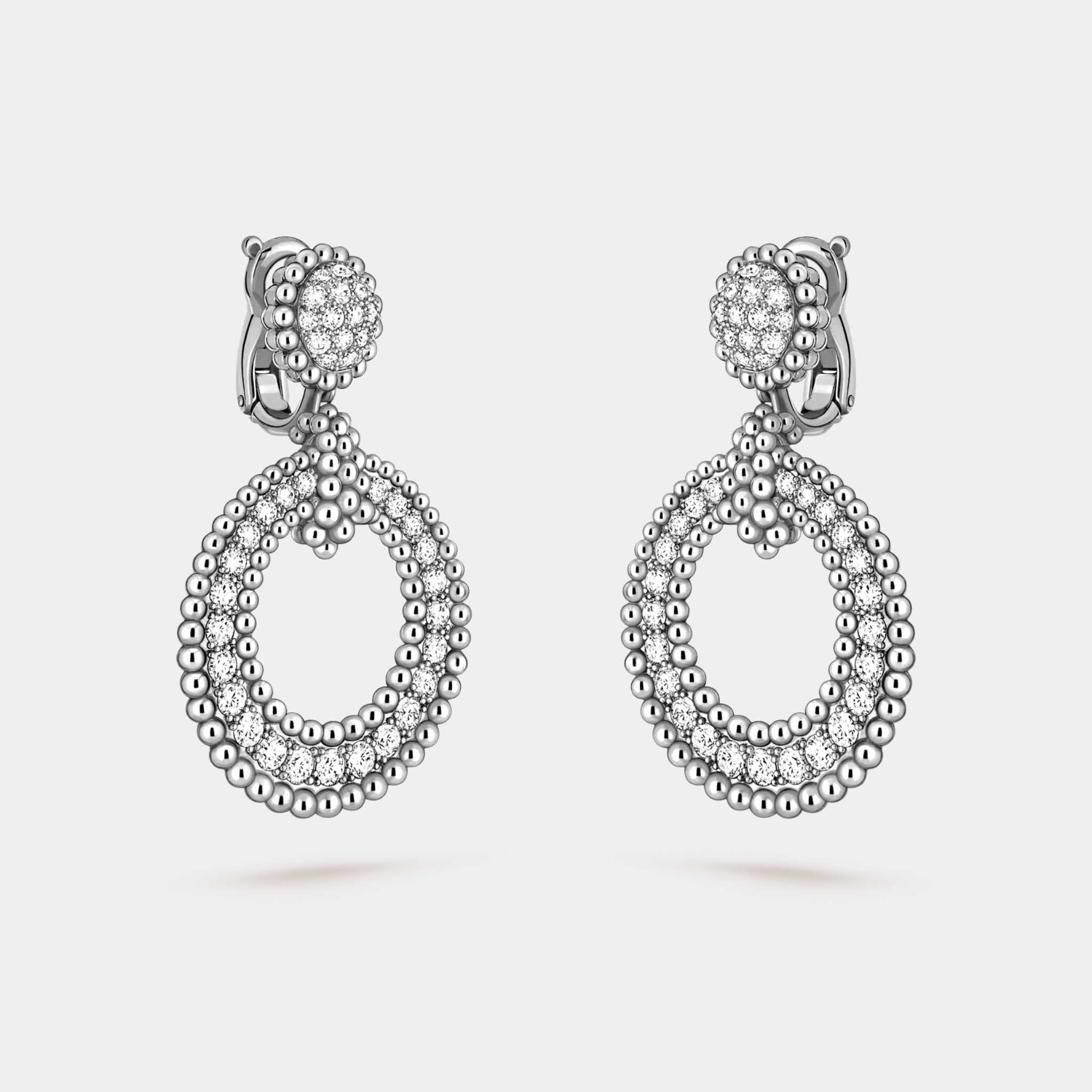 Perlée Diamonds Earrings White Gold Diamond