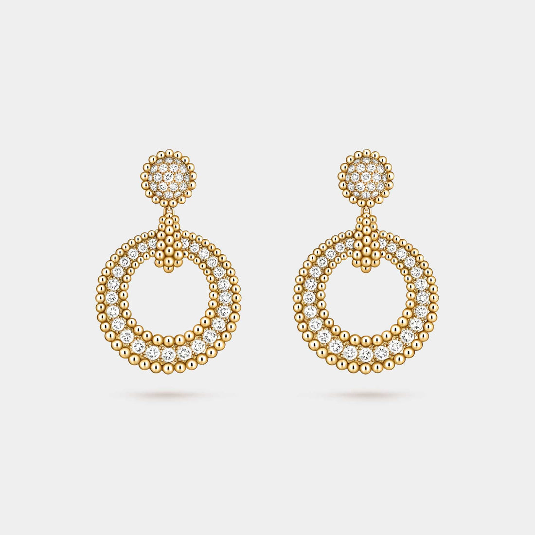 Perlée Diamonds Earrings Yellow Gold Diamond