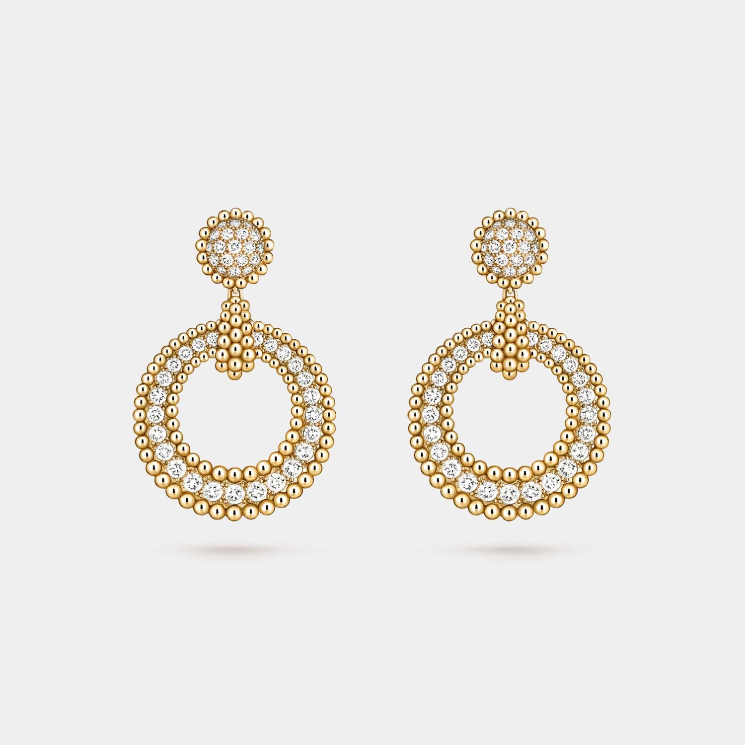 Perlée Diamonds Earrings Yellow Gold Diamond