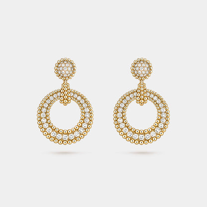 Perlée Diamonds Earrings Yellow Gold Diamond