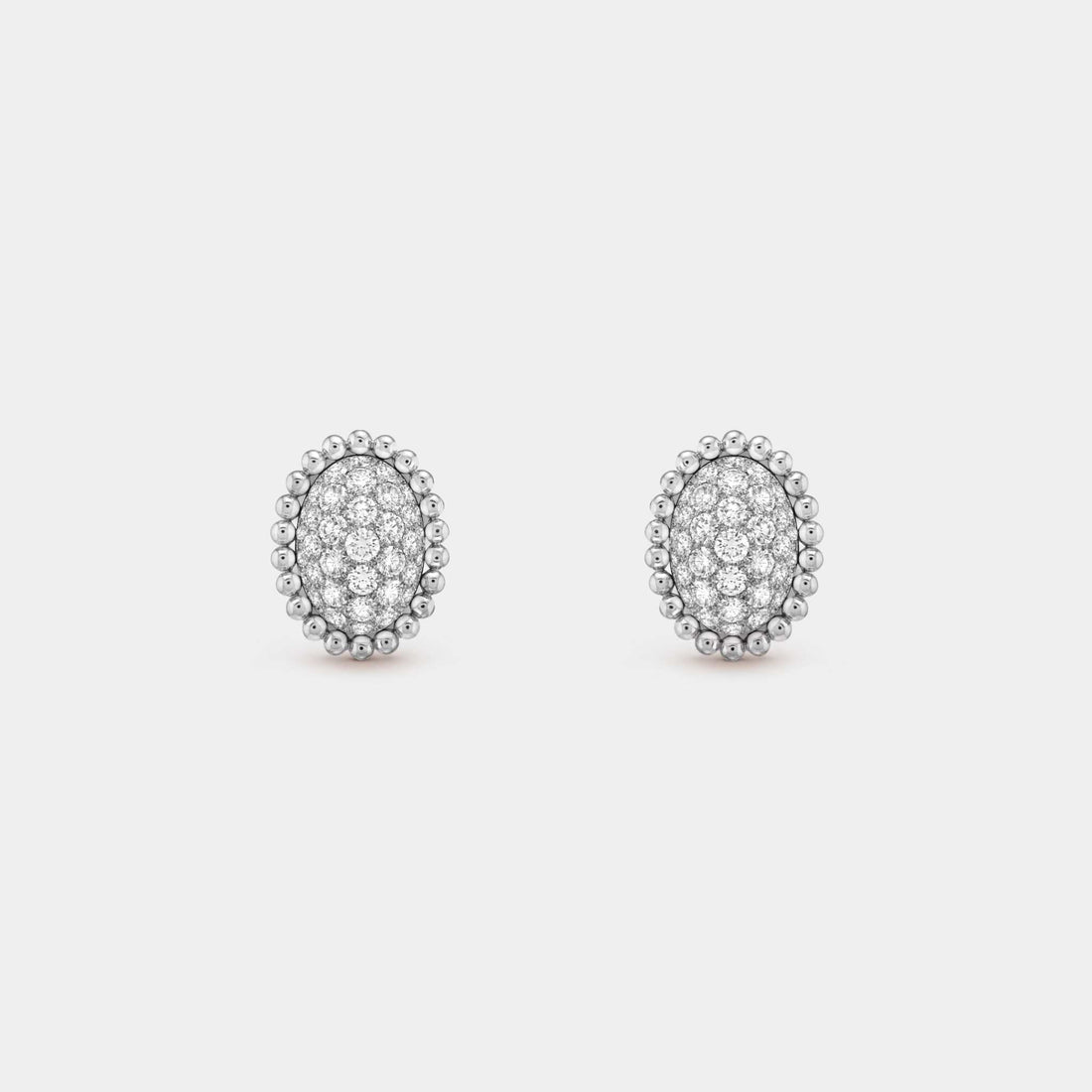 Perlée Diamonds Pavé Earrings White Gold Diamond