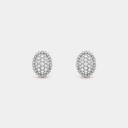 Perlée Diamonds Pavé Earrings White Gold Diamond