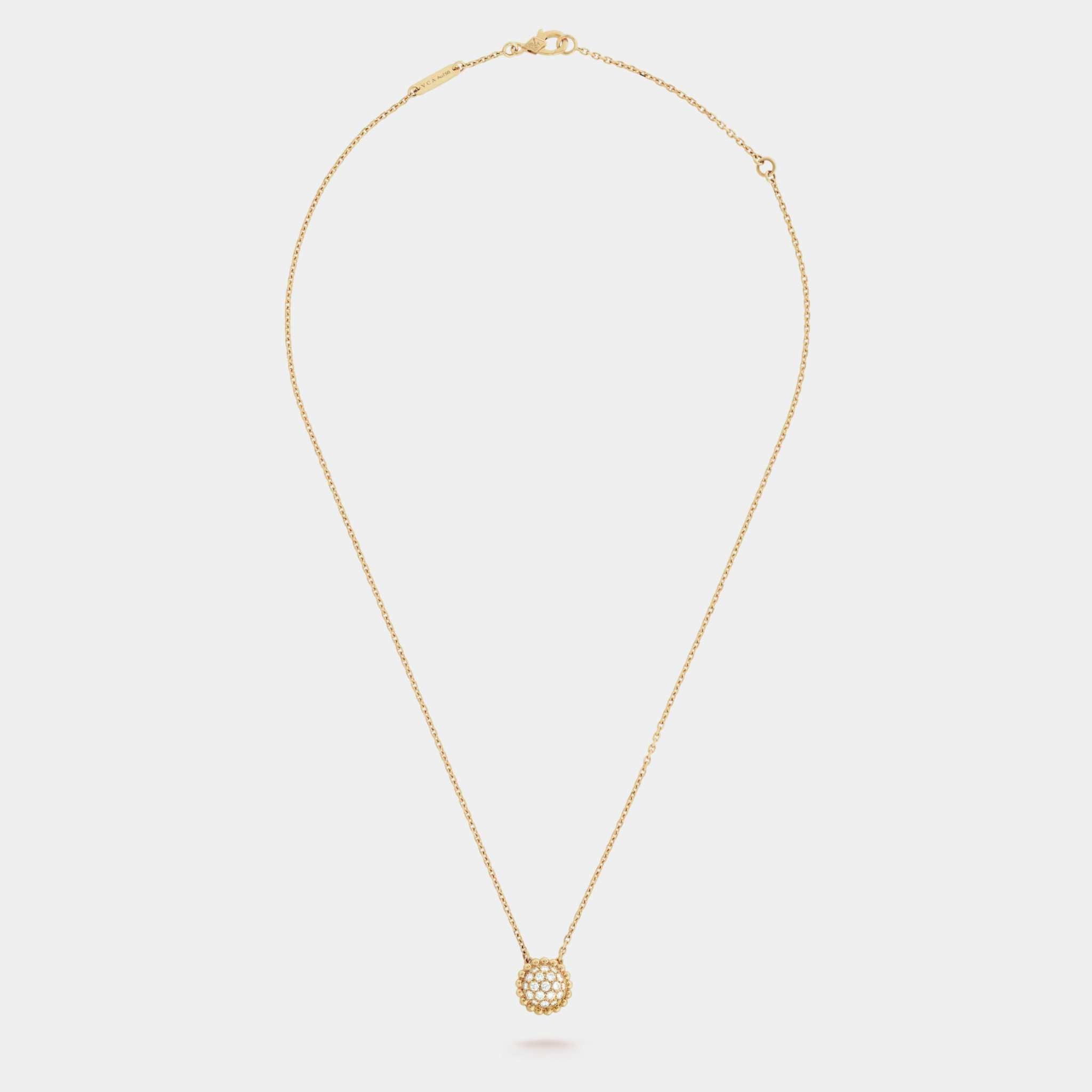 Perlée Diamonds Pendant Yellow Gold Diamond