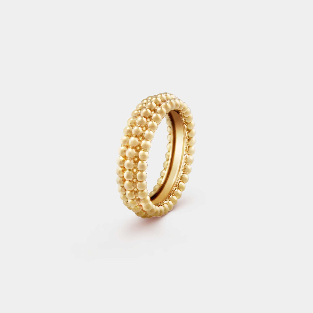 Perlée Pearls Of Gold Ring 3 Rows Yellow Gold