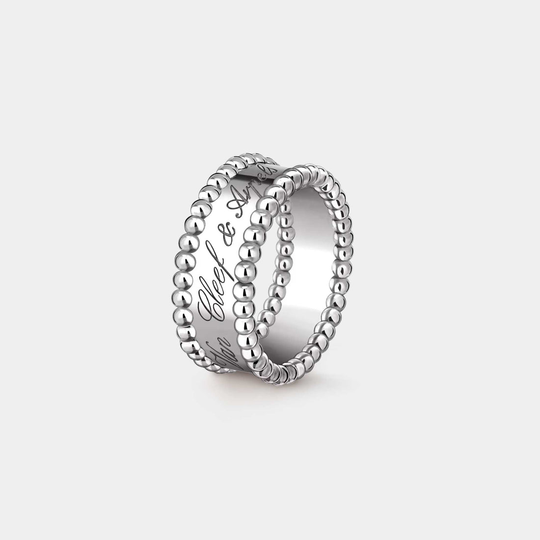 Perlée Signature Ring White Gold