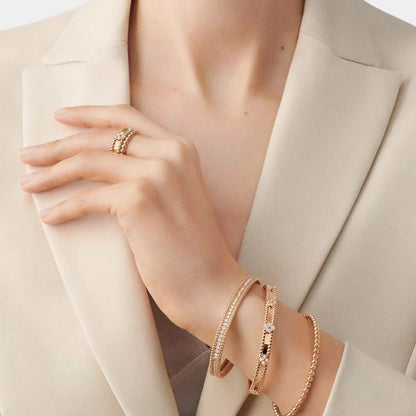 Perlée Sweet Clovers Ring Rose Gold Diamond