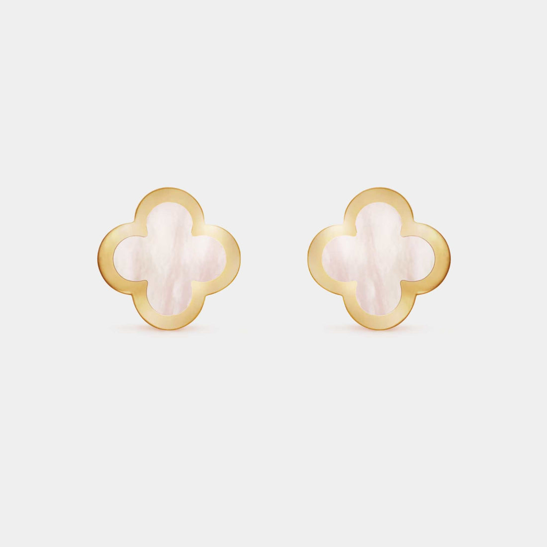 Pure Alhambra Earstuds Yellow Gold &amp; Mother-of-Pearl