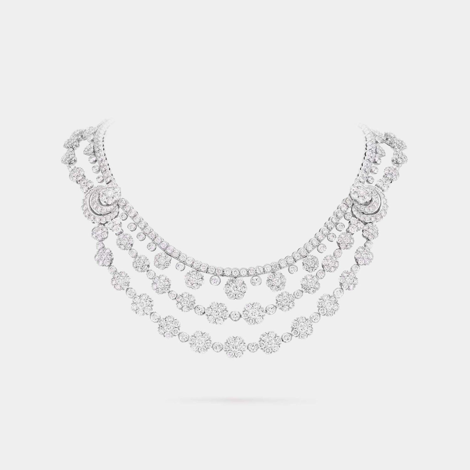Snowflake Transformable Necklace in Platinum &amp; Diamond