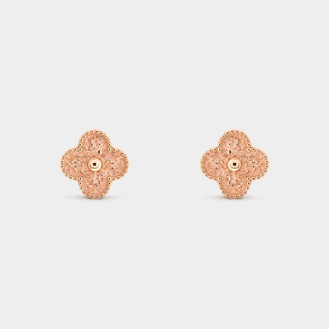 Vintage Alhambra Earrings Rose Gold
