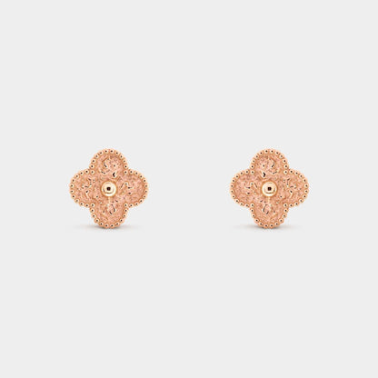 Vintage Alhambra Earrings Rose Gold