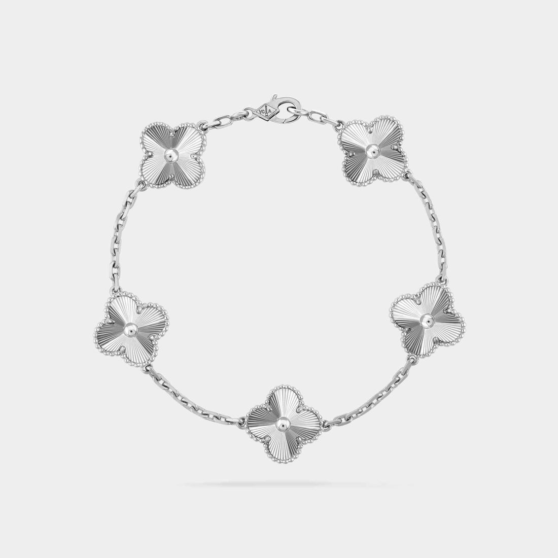 Alhambra White Gold Motifs Bracelet