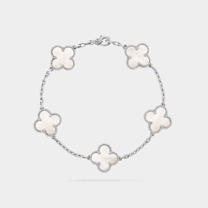 Alhambra Bracelet in White Gold &amp; Mother of Pearl