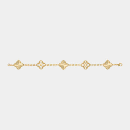 Vintage Alhambra Gold Motifs Bracelet Guilloche
