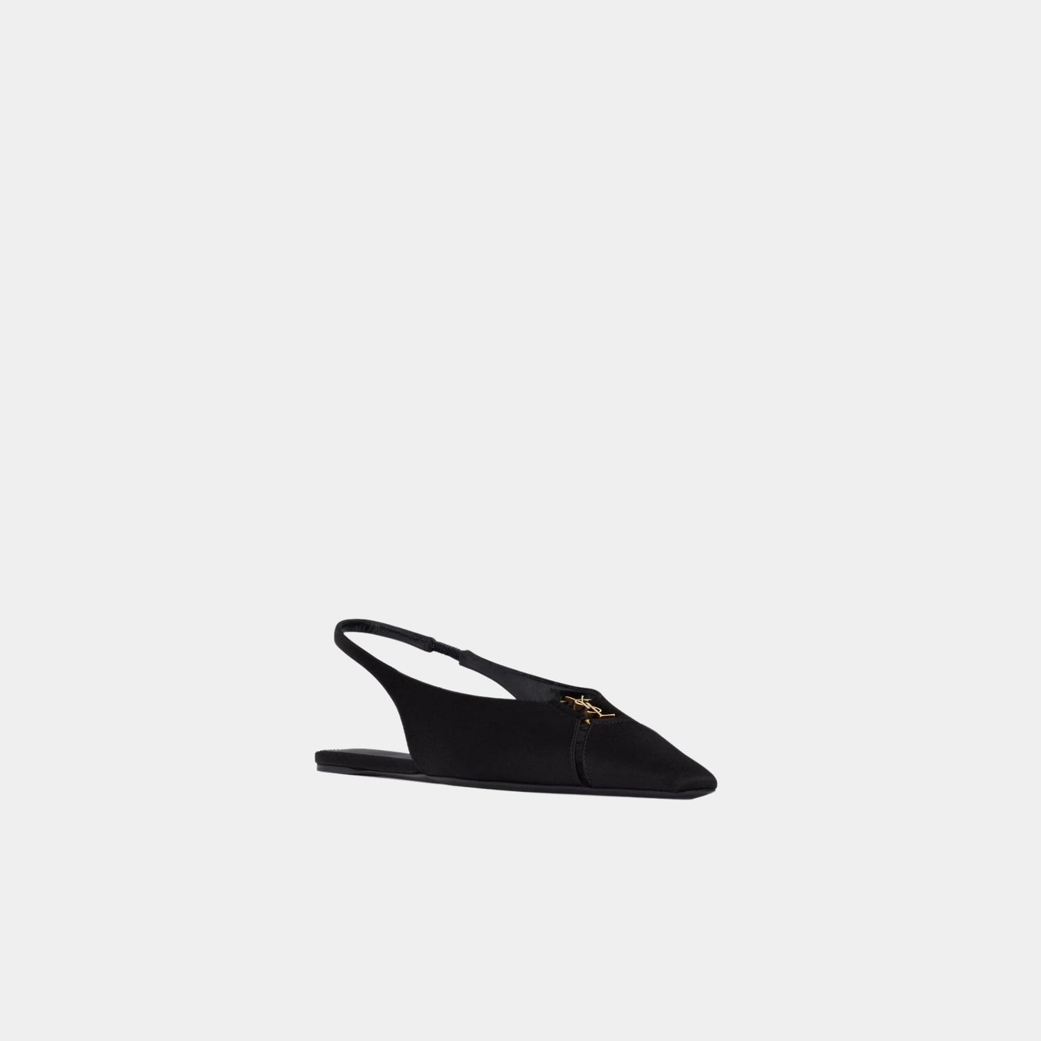 Babylone Slingback Flats In Satin Crepe