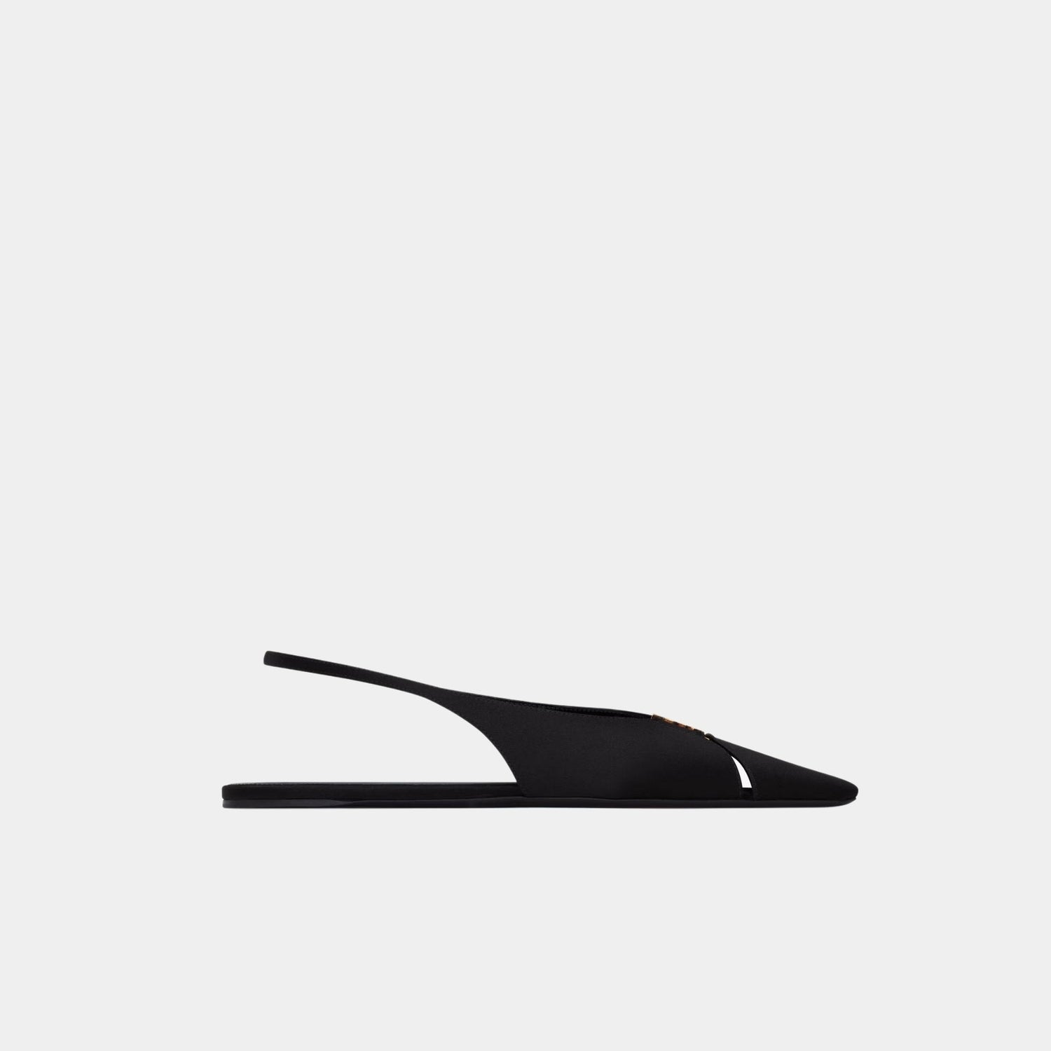 Babylone Slingback Flats In Satin Crepe