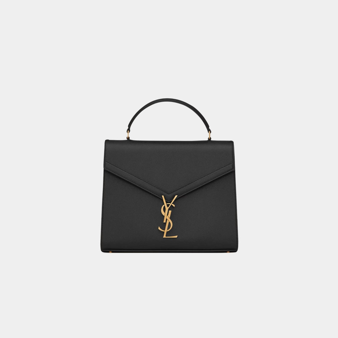 Cassandra Medium Top Handle Bag In Grain De Poudre
