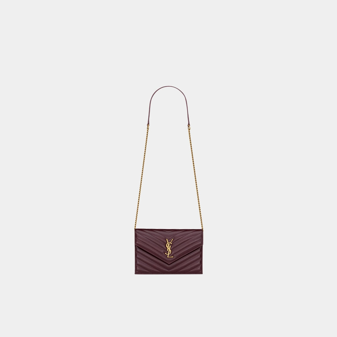 Cassandre Envelope Chain Wallet In Shiny Leather