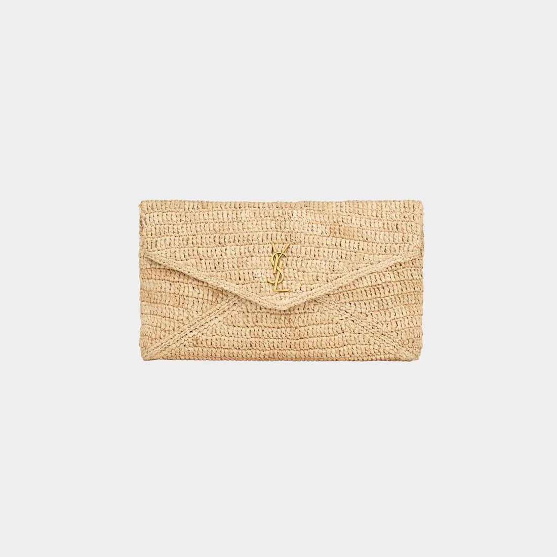 Cassandre Large Envelope Pouch In Raffia