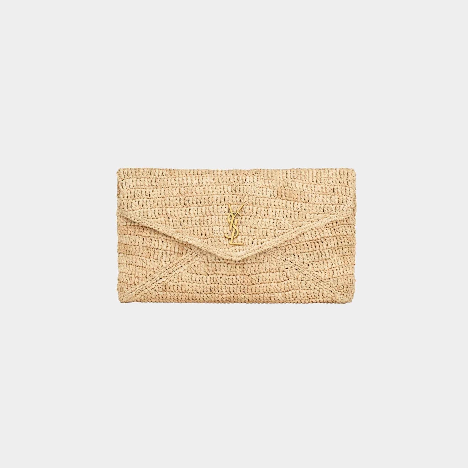Cassandre Large Envelope Pouch In Raffia