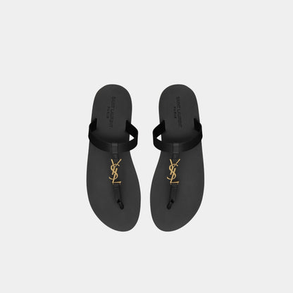 Cassandre Slides In Smooth Leather